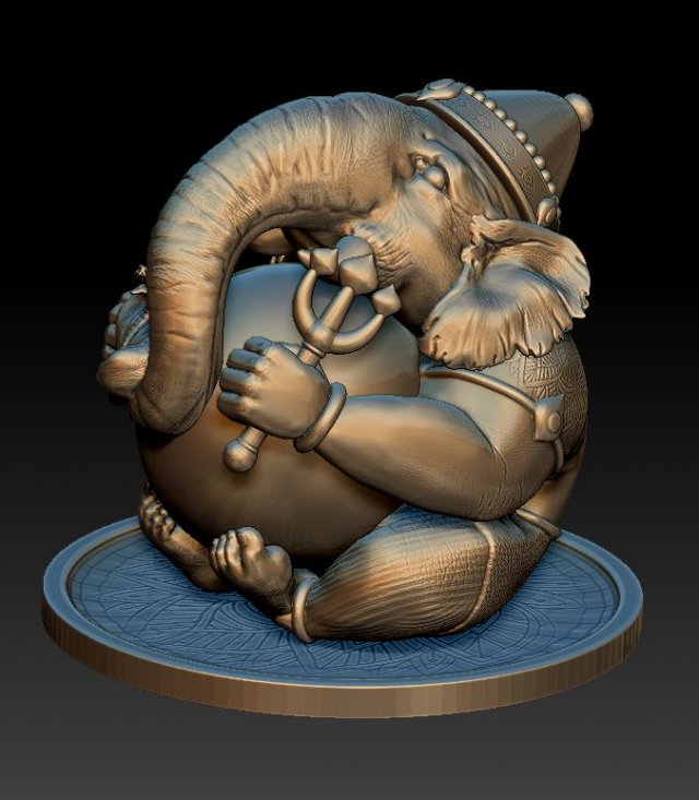 ganesha - statuette - figure - 2019 Model do druku 3D .c4d .max .obj .3ds .fbx .stl .blend 