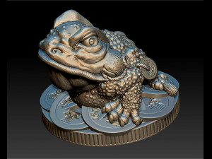money frog - jin chan - statuette - 2019 3Dプリントモデル