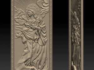 virgin mary - relief icon - 2017 3D Print Model
