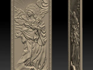 Maryja Panna - ikona reliefowa - 2017 Model do druku 3D