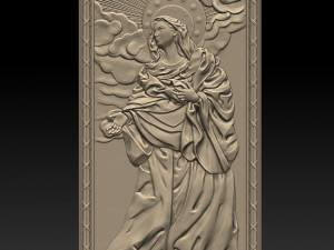 virgin mary - relief icon - 2017 Modèles 3D en vedette