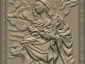 virgin mary - relief icon - 2017 3D Print Model
