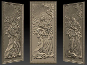 virgin mary - relief icon - 2017 3D Print Model