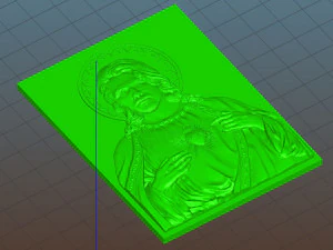 jesus with sacred heart - relief icon - 2018 3D Print Model