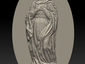 virgin mary 1 - relief icon - 2019 3D Print Model