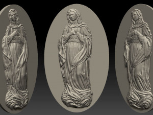 virgin mary 1 - relief icon - 2019 Modelo de Impressão 3D