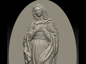virgin mary 1 - relief icon - 2019 Modelo de Impressão 3D
