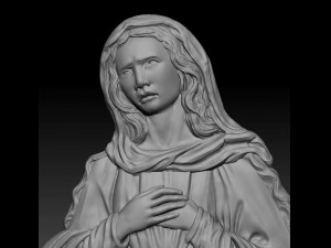 virgin mary 1 - relief icon - 2019 Modelo de Impressão 3D