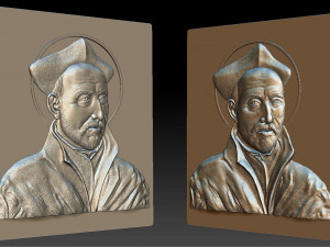 saint ignatius of loyola - relief - 2018 3D-printmodel