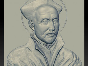 saint ignatius of loyola - relief - 2018 3D-printmodel