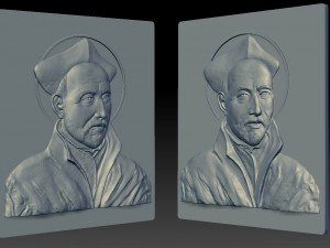 saint ignatius of loyola - relief - 2018 3D-printmodel