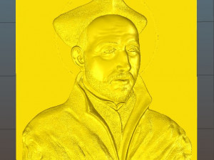 saint ignatius of loyola - relief - 2018 3D-printmodel