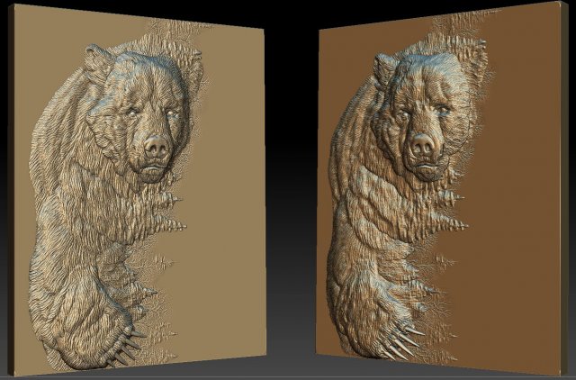 bear -relief -3d print 3D Print Model in Sculpture 3DExport