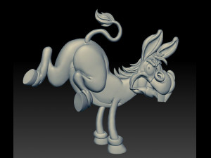 angry donkey kick - relief -2019 3D Print Model