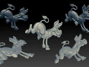 angry donkey kick - relief -2019 3D Print Model