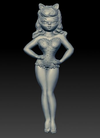 doll lilu - relief - 2019 Modelo de Impressão 3D .c4d .max .obj .3ds .fbx .stl .blend 