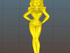 doll lilu - relief - 2019 Modelo de Impressão 3D