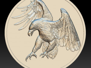 eagle hd1 - relief -medal - 2019 Modèles 3D en vedette