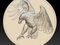 Eagle HD1 - relief -medal - 2019 3D Model