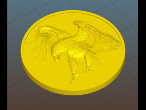 eagle hd1 - relief -medal - 2019 3D 프린트 모델