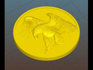 eagle hd1 - relief -medal - 2019 3D Print Model