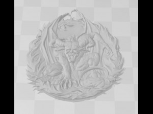 el diablo -relief medallion -3d print - 2019 3D Принт Модель
