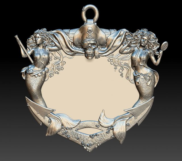 pirates of the caribbean fountain - plaque - copy - 2019 3D 프린트 모델 .c4d .max .obj .3ds .fbx .stl .blend 