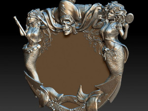pirates of the caribbean fountain - plaque - copy - 2019 3D 프린트 모델