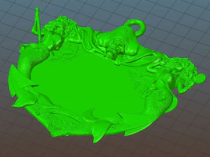pirates of the caribbean fountain - plaque - copy - 2019 3D Print Model