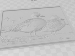 ducks on the river - relief - 2017 Modello di stampa 3D