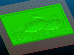 ducks on the river - relief - 2017 Modello di stampa 3D