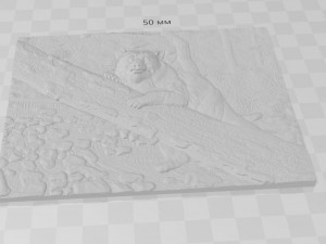 bear in the forest -relief -3d print 3D 打印模型