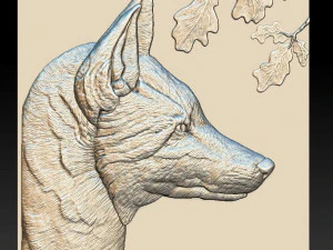 fox head - relief - 2019 3D Print Model