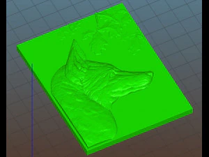 t&ecirc;te de renard - relief - 2019 Modèles 3D en vedette