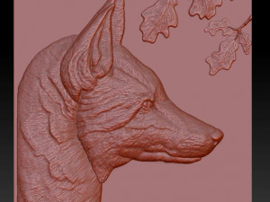 fox head - relief - 2019 3D Принт Модель