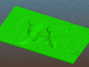 ducks in the reeds - relief - 2019 Model do druku 3D
