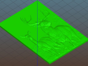 two deer - relief -2019 Model do druku 3D