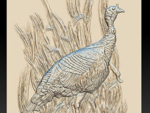 wild turkey - relief -2019 3D Print Model