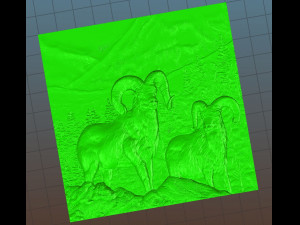 rams in the mountains - relief - 2019 3D Принт Модель