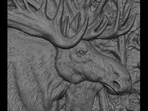 elk in the forest - relief -2019 3D-printmodel