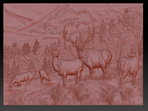 deer in the mountains - relief - 2018 3D प्रिंट मॉडल