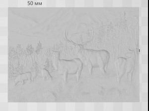 deer in the mountains - relief - 2018 3D प्रिंट मॉडल