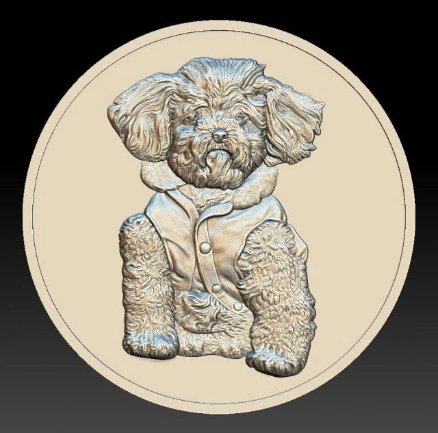 doggy romeo - relief - 2018 3D Print Model .c4d .max .obj .3ds .fbx .stl .blend 