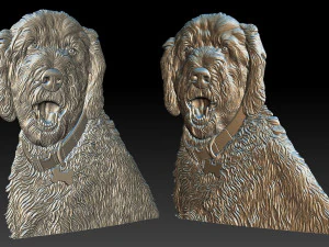 dog head - relief - 2018 3D Print Model