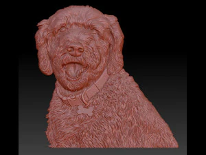 dog head - relief - 2018 3D Print Model