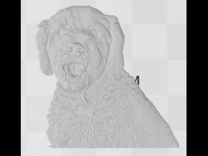 dog head - relief - 2018 3D Print Model