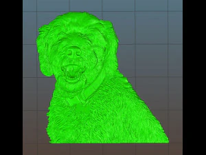 dog head - relief - 2018 3D Print Model