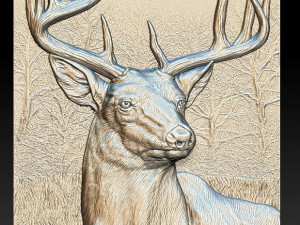 deer head- relief -2019 3D Print Model