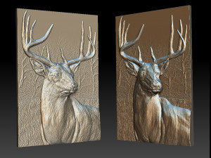 deer head- relief -2019 Modello di stampa 3D