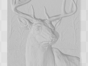 deer head- relief -2019 Modello di stampa 3D